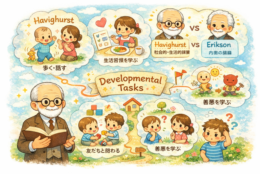 ハヴィガーストの発達課題とは？エリクソンと比較しながら考える