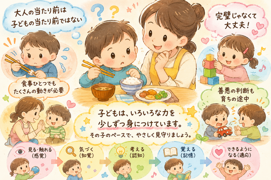 大人の当たり前で子どもの行動を判断しない　