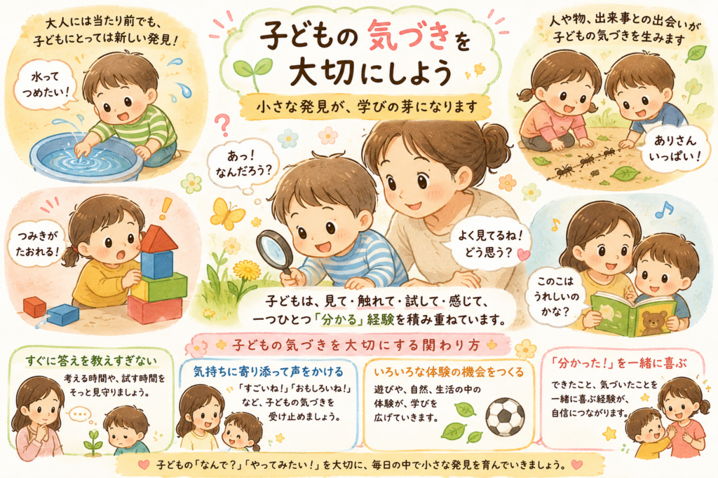 子どもの気づきを大切にしよう　小さな発見が学びの芽になる
