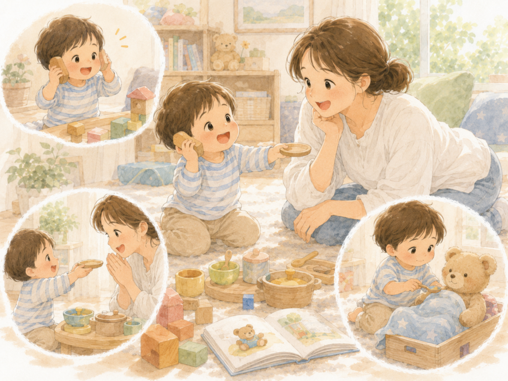 積み木が電話に見える？子どもの見立て遊びが言葉の発達につながる