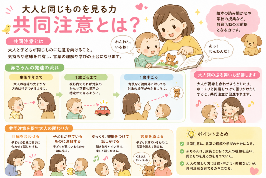 子どもの共同注意とは？同じものを見る力と学びの始まり