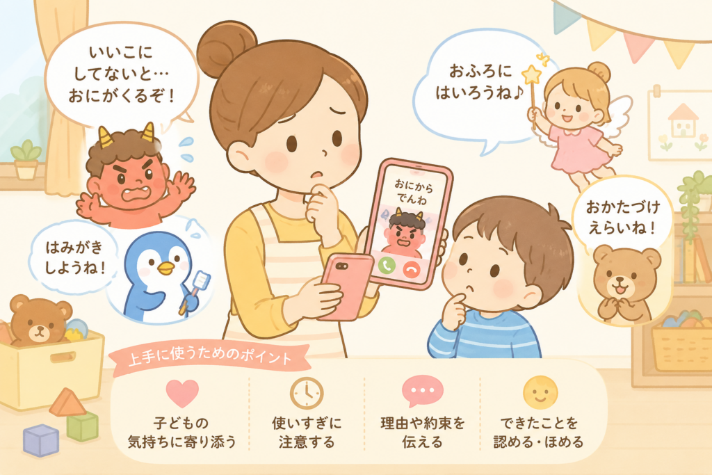 「鬼が来るよ」はしつけになる？しつけアプリの効果と注意点