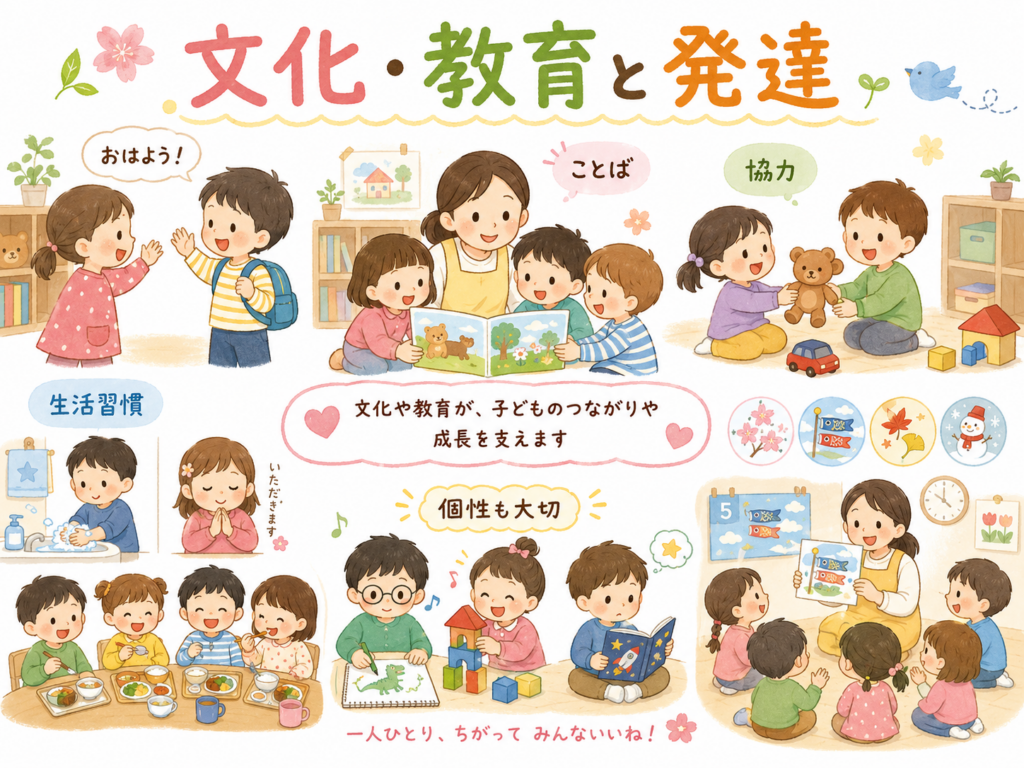子どもの発達は文化や教育でどう変わる？個性と社会への適応を考える