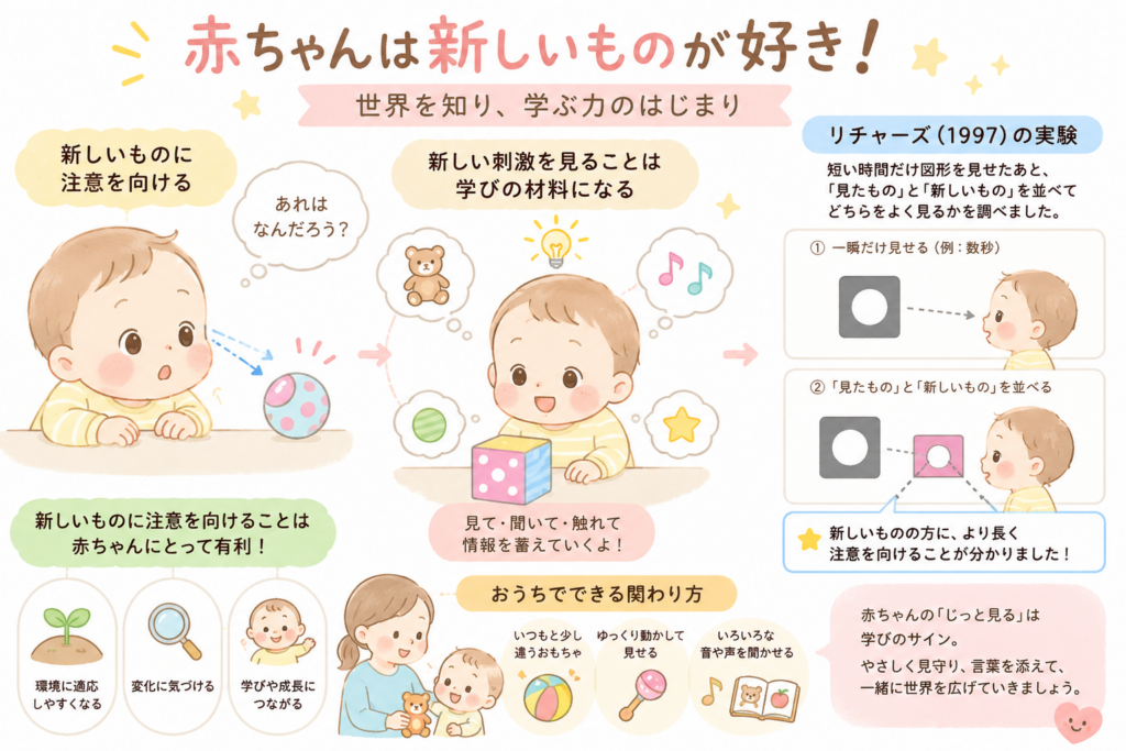 赤ちゃんは新しいものが好き？注意を向ける力と学びの始まり