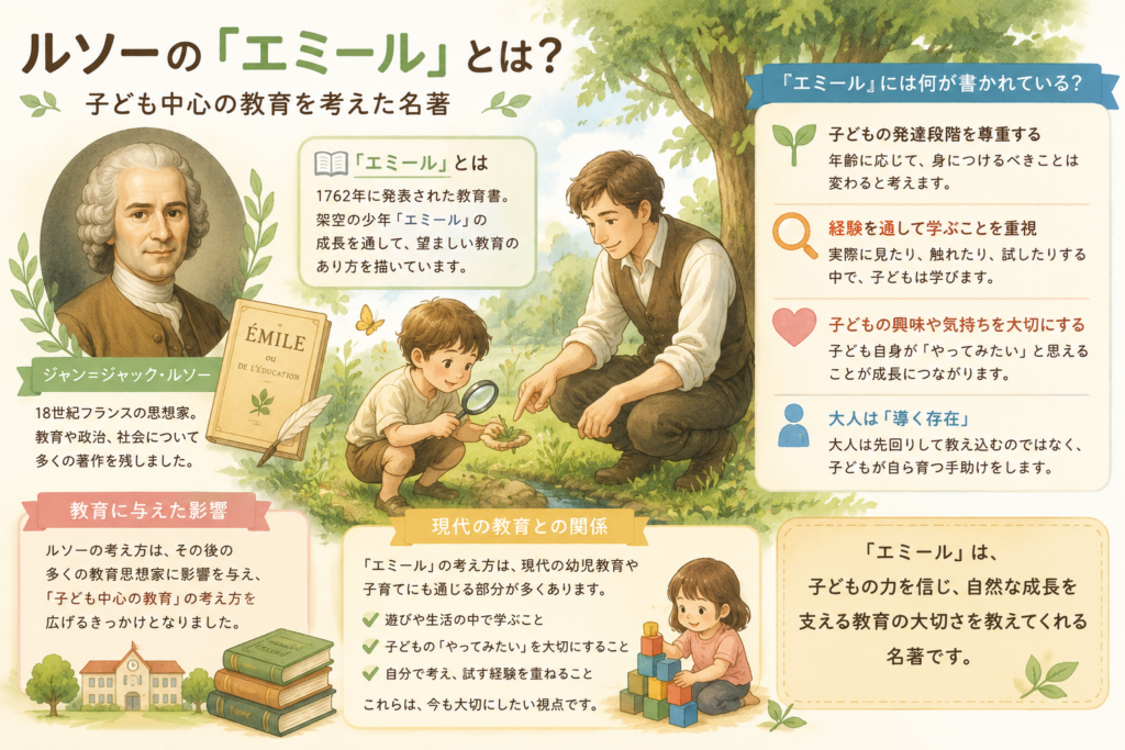 ルソーの『エミール』とは？現代教育にもつながる子ども中心の教育論