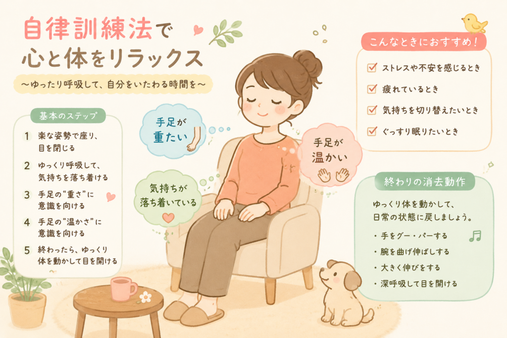 自律訓練法とは　忙しい保護者にも役立つ心と体のリラックス法